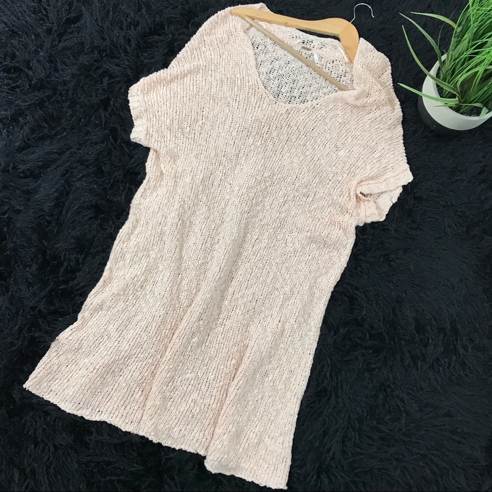 Free People oversized lightpink knit sweater dress